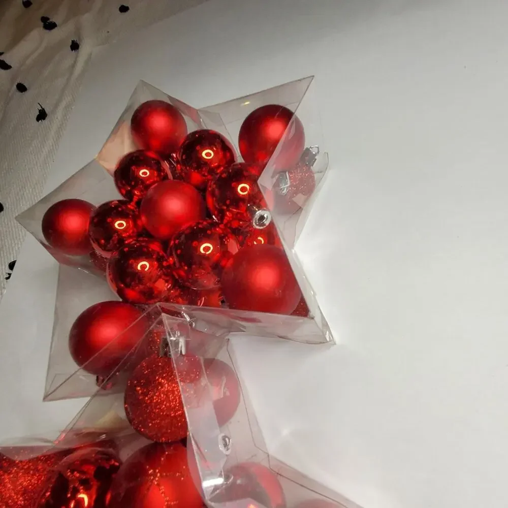 Target Brand Red glass glitter and shine 24 Ct 1.5